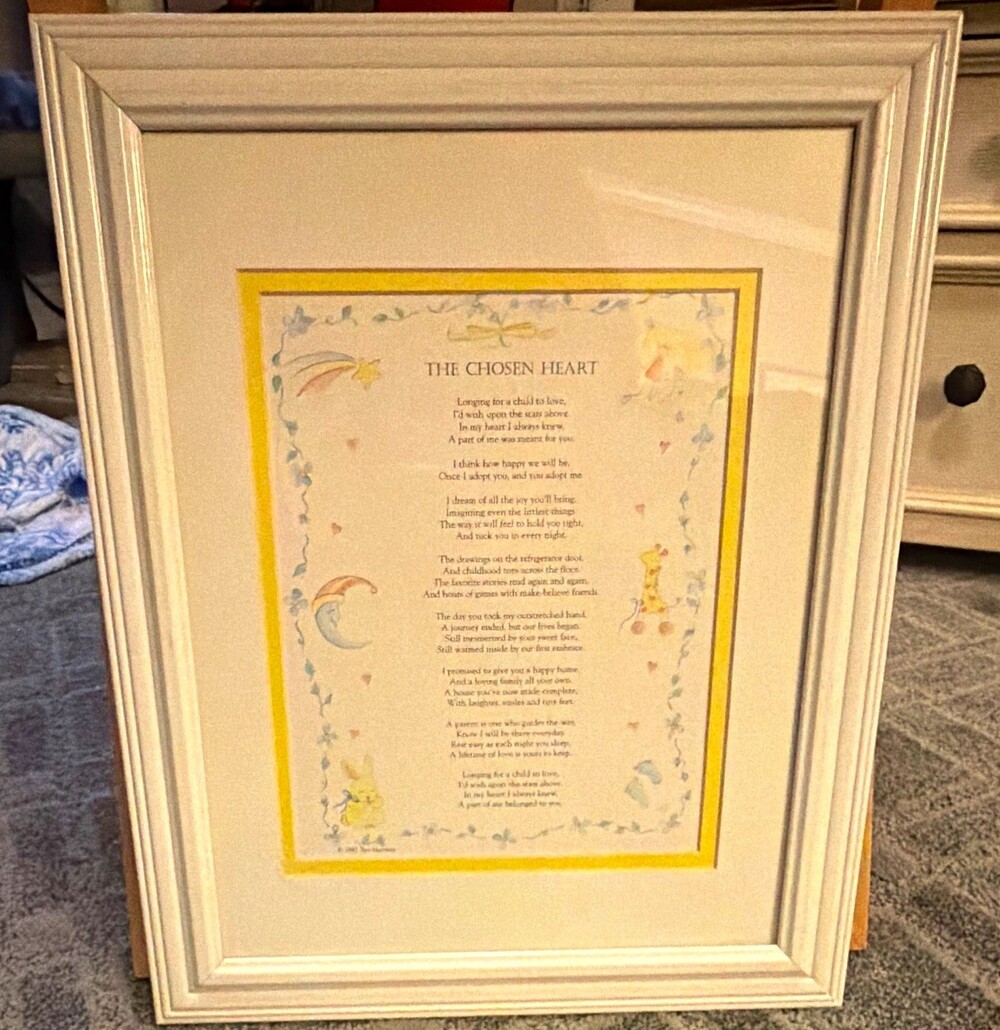 The Grandparent Gift Co. The Chosen Heart Adoption Print Matted Framed Keepsake